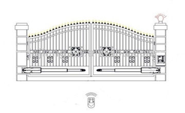 Drehtorantrieb Set für zweiflügelige Tore